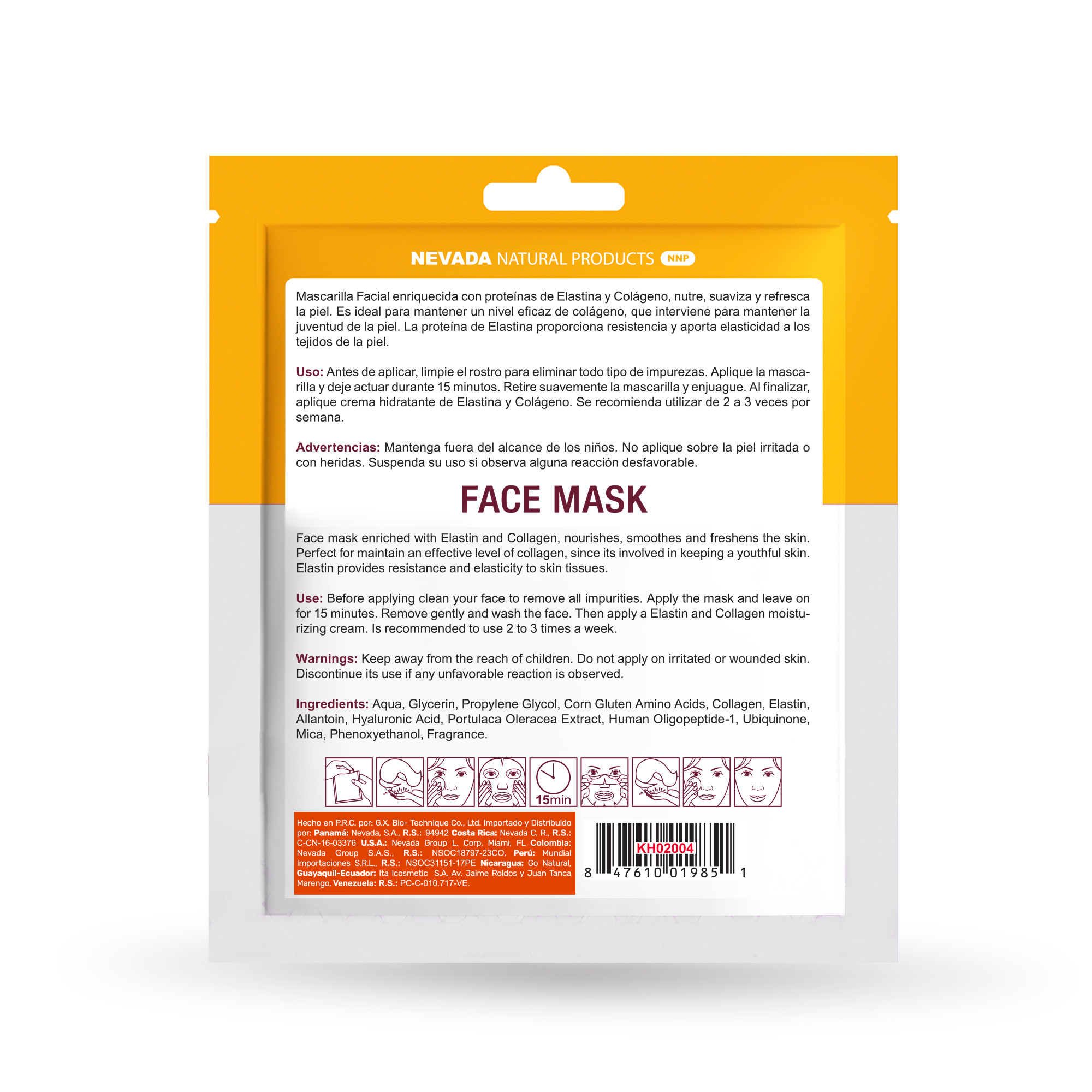 Collagen Face Mask NNP Elastina - Imagen 2